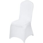 Housse de chaise - duoku - 100 pièces - Élasthanne extensible - universelles - blanc Housse de chaise - duoku - 100 pièces - Élasthanne extensible - universelles - blanc
