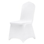 Housse de chaise - duoku - 200 pi�ces - �lasthanne extensible - amovible et lavable - blanc