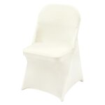 Housse de chaise - duoku - 30 pi�ces - �lasthanne extensible - ajustement universel - blanc ivoire