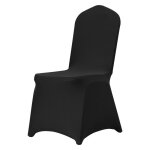Housse de chaise - duoku - 50 pi�ces - �lasthanne extensible - amovible et lavable - noir
