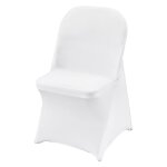Housse de chaise - duoku - 50 pi�ces - �lasthanne extensible - universelle - blanc