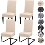 Housse de chaise extensible 4 pcs housse de chaise salle � manger amovible lavable universel durable ...