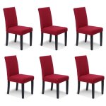 Housse de chaise extensible lot de 6 couverture kosiil de salle � manger universel pour maison hotel ...