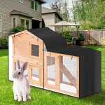 Housse de clapier triangulaire impermable pour lapins et cochons inde protection contre la pluie la black ...
