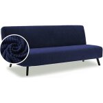 Housse clic clac 3 places imperm�able 150 - 180cm housse canap� extensible sans accoudoir universelle(bleu) ...