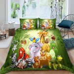 Housse de couette 140x200 animaux de la fort 3d motif 3 pices parure de lit housse de couette jungle ...