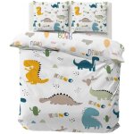 Housse de couette 140x200 dinosaure parure de lit enfanthousse de couette 1 personne en microfibre et ...