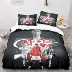 Housse de couette 140x200 football parure de lit 1 personne en microfibre avec 2 taies doreiller 65 * ...