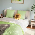 Parure de draps 4 pi�ces 160x200 cm parure de lit adulte avec 2 taies doreillers et 1 drap - housse en ...