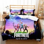 Housse de couette 200x200 gamer 2 personnes parure de lit motif2 taies doreiller 50x75 zipp�e microfibre ...