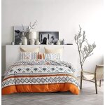 Housse de couette 200x200cm + 2 x taies doreiller 50x75cm - marbre noir et blanc r�versible parure de ...