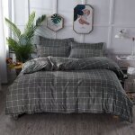 Housse de couette 220x240 100% microfibre motif botanique parure de lit avec fermeture clair housse ...