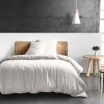 Housse de couette 220x240 cm gaze de coton blanc pur