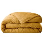 Housse de couette 220x240 cm lin fran�ais miel