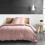 Housse de couette 240x260 cm gaze de coton rose lotus