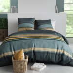 Housse de couette 260x240 + 2 taies en coton 57 fils