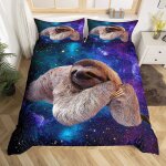 Housse de couette 3d animal galaxy parure de lit 140x200cm ciel toil pour enfants garons filles enfants ...