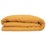 Housse de couette linah lin lavé jaune moutarde 240x220cm - atmosphera createur dinterieur Housse de couette linah lin lavé jaune moutarde 240x220cm - atmosphera createur dinterieur