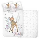 Housse de couette b�b� bambi en fleurs 100 x 135 cm 40 x 60 cm r�f�rence : cbx248763bambi