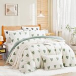 Housse de couette flanelle parure de lit adulte - ashanlan - 200 x 200cm et 2 taie doreiller 65x65cm ...