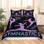 Housse de couette de gymnastique 200x200 pour enfants femmesensemble de literie tie dye parure de lit ...