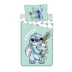 Housse de couette - jerry fabrics - lilo et stitch - 140x200 cm - 70x90 cm - 100% coton