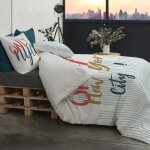 Housse de couette 260x240 only + 2 taies coton 57 fils Housse de couette 260x240 only + 2 taies coton 57 fils