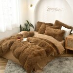 Housse de couette à poils longs en peluche 160 * 200cm ultra douce en velours cristal housse de couette ... Housse de couette à poils longs en peluche 160 * 200cm ultra douce en velours cristal housse de couette ...