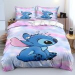 Housse de couette stitch 2 personne 200x200 cm avec 2 taie doreiller 50x75cm - parure de lit enfant 90 ... Housse de couette stitch 2 personne 200x200 cm avec 2 taie doreiller 50x75cm - parure de lit enfant 90 ...