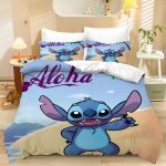 Housse de couette stitch 2 personneparure de lit 3 pices comprend une housse de couette 200x200 cm et ...
