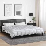 Housse de couette et taies - vidaxl - duvet dhiver argent� - 240 x 200 cm - satin microfibre - hypoallerg�niqu ...