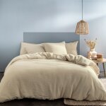 Housse de couette unie en lin - matt & rose - passion lin - coloris ivoire - 240x220 cm