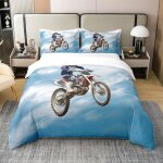 Housse de couette vélo tout - terrain garçon ado parure de lit 240x260 motocross ensemble de literie ... Housse de couette vélo tout - terrain garçon ado parure de lit 240x260 motocross ensemble de literie ...