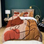 Housse de couettes modle de visage abstrait 220x240 cm impression 3d parure de lit sets + 2 taies d?oreiller ...