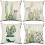 Housse de coussin 45x45 cactus tropical d�coratif housses coussins pour canap� salon lit ext�rieur lot ...
