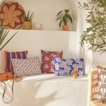 Housse de coussin exterieur 40 x 40 cm pia raye