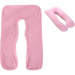 Housse de coussin de grossesse - - u - coton hypoallergnique - lavable en machine - 140 x 80 cm