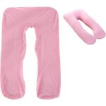 Housse de coussin de grossesse - - u - coton hypoallergnique - lavable en machine - 140 x 80 cm label ...