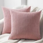 Housse de coussin topfinel 50x50 cm en velours ctel doux avec fermeture eclair cach pour dcoration ...