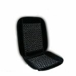 Housse couvre - siège - universel - noir - boules en bois massant - compatible airbag - respirant Housse couvre - siège - universel - noir - boules en bois massant - compatible airbag - respirant