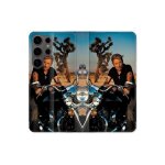 Housse cuir portefeuille pour samsung galaxy s25 ultra musique johnny hallyday moto