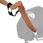 Housse en cuir pu brun pour poigne de poussette accessoires pour poussette compatible avec babyzen yoyoavec ...