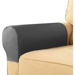 Housse daccoudoir de canap� - lot de 2 - antid�rapante - grise - housse daccoudoir �lastique amovible ...