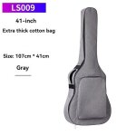 Housse dinstrumentsac de guitare 41 pouces� bandouli�re en coton rembourr�(gris)