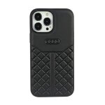 Audi �tui coque cuir v�ritable rigide iphone 13 pro / 13 (61) noir - motif losange