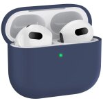 Housse tui coque de protection en silicone bleu marine pour airpod pro 2 - yuan yuan -