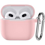 Housse tui coque de protection en silicone rose pour boitier airpod 3 - yuan yuan