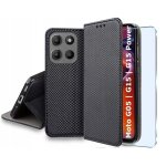 Housse etui portefeuille avec coque interieure en silicone pour motorola moto g05 / g15 / e15 + film ...