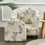 Housse de fauteuil cabriolet extensible couverture de fauteuil de couleur unie #10