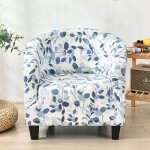 Housse de fauteuil chesterfield imprim� floral housse de canap� tub chair housse fauteuil club extensible ...